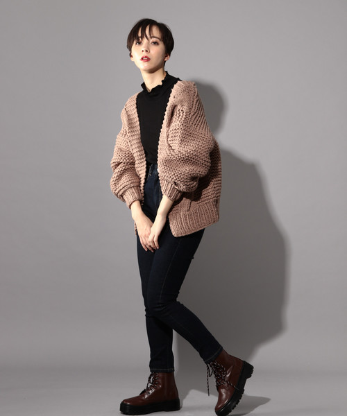 PAGEBOY（ページボーイ）の「ハンドニットケーブルカーディガン（カーディガン/ボレロ・レディース・ベージュ/オフホワイト・FREE）」の19枚目の写真