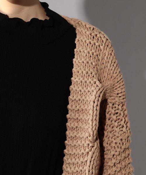PAGEBOY（ページボーイ）の「ハンドニットケーブルカーディガン（カーディガン/ボレロ・レディース・ベージュ/オフホワイト・FREE）」の14枚目の写真