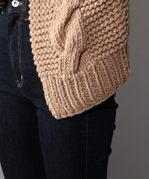 PAGEBOY（ページボーイ）の「ハンドニットケーブルカーディガン（カーディガン/ボレロ・レディース・ベージュ/オフホワイト・FREE）」の12枚目の写真