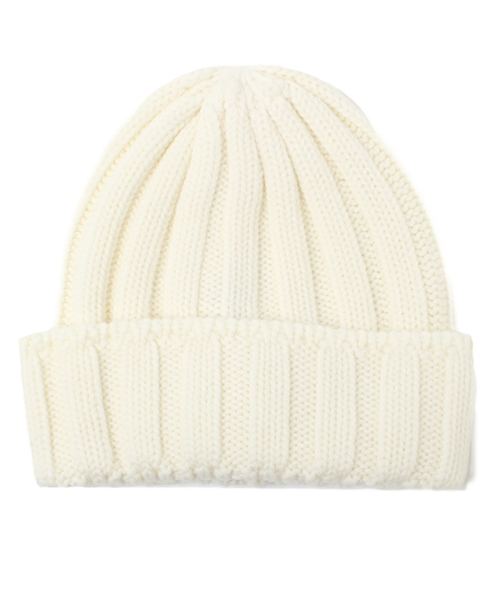UNITED ARROWS（ユナイテッドアローズ）の「UA ITALY RIB KNITCAP ◆（ニットキャップ/ビーニー・メンズ・オフホワイト/ブラック/ダークグレー/レッド/ケリー/ロイヤルブルー/ネイビー・フリー）」の2枚目の写真