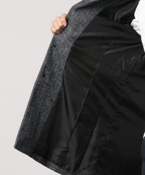 STYLEBLOCK（スタイルブロック）の「メルトンオンブレチェックヘリンボーンチェスターコート（チェスターコート・メンズ・グレー系その他/ブラック系その他・M/L）」の3枚目の写真