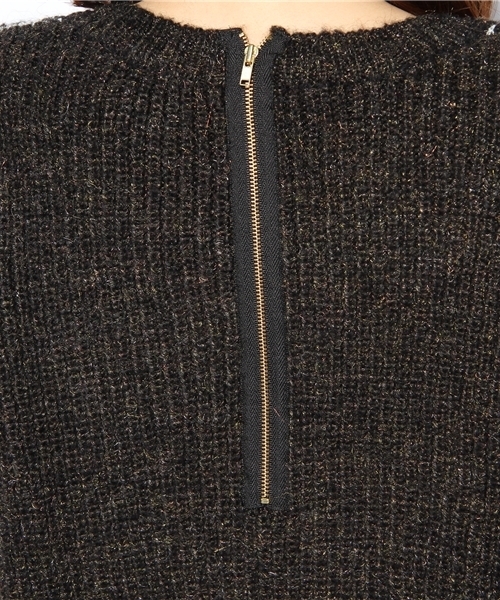 JOURNAL STANDARD（ジャーナルスタンダード）の「チドリチェック Vネックプルオーバー #（ニット/セーター・レディース・ブラックミックス/ブラウン・FREE）」の8枚目の写真
