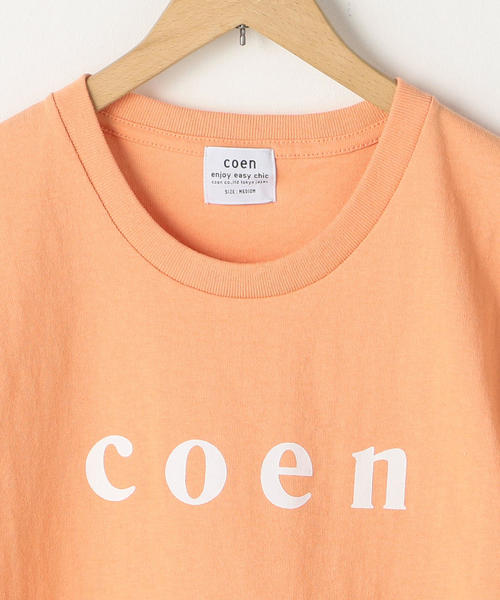 coen(コーエン)の「【WOMENS】coen(コーエン)ロゴTシャツ(Tシャツ/カットソー・レディース・カーキ/シャーベット・MEDIUM/LARGE)」の4枚目の写真