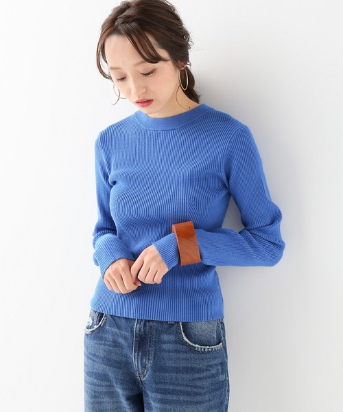 JOINT WORKS（ジョイントワークス）の「12Gリブコルセットシェイププルオーバー（ニット/セーター・レディース・ブラック/ピンク/イエロー/ブルー/モスグリーン・FREE）」の4枚目の写真