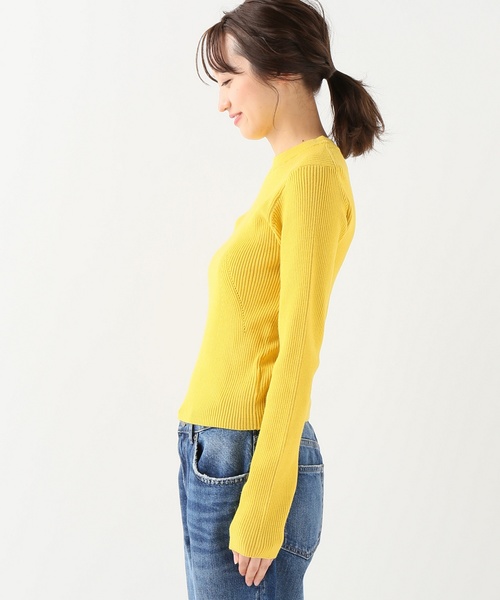 JOINT WORKS（ジョイントワークス）の「12Gリブコルセットシェイププルオーバー（ニット/セーター・レディース・ブラック/ピンク/イエロー/ブルー/モスグリーン・FREE）」の8枚目の写真