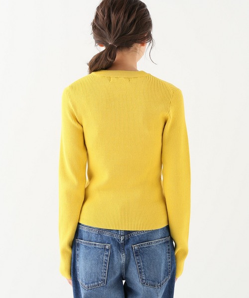 JOINT WORKS（ジョイントワークス）の「12Gリブコルセットシェイププルオーバー（ニット/セーター・レディース・ブラック/ピンク/イエロー/ブルー/モスグリーン・FREE）」の9枚目の写真