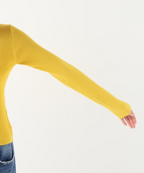 JOINT WORKS（ジョイントワークス）の「12Gリブコルセットシェイププルオーバー（ニット/セーター・レディース・ブラック/ピンク/イエロー/ブルー/モスグリーン・FREE）」の10枚目の写真