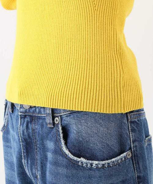 JOINT WORKS（ジョイントワークス）の「12Gリブコルセットシェイププルオーバー（ニット/セーター・レディース・ブラック/ピンク/イエロー/ブルー/モスグリーン・FREE）」の13枚目の写真