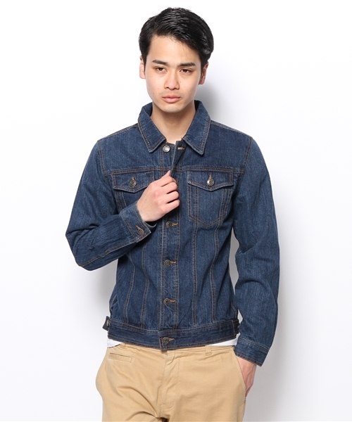 WEGO（ウィゴー）の「WEGO/デニムGジャン（デニムジャケット・メンズ・ダークインディゴブルー/ライトインディゴブルー・LARGE/X-LARGE/MEDIUM）」の2枚目の写真