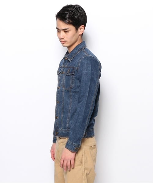 WEGO（ウィゴー）の「WEGO/デニムGジャン（デニムジャケット・メンズ・ダークインディゴブルー/ライトインディゴブルー・LARGE/X-LARGE/MEDIUM）」の4枚目の写真