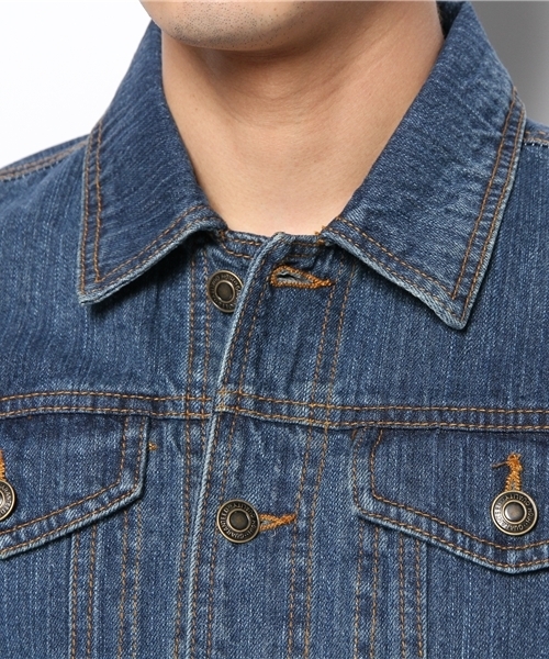 WEGO（ウィゴー）の「WEGO/デニムGジャン（デニムジャケット・メンズ・ダークインディゴブルー/ライトインディゴブルー・LARGE/X-LARGE/MEDIUM）」の7枚目の写真