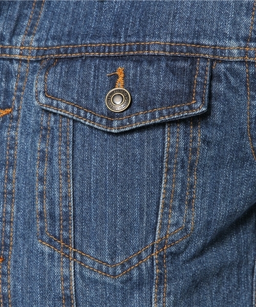 WEGO（ウィゴー）の「WEGO/デニムGジャン（デニムジャケット・メンズ・ダークインディゴブルー/ライトインディゴブルー・LARGE/X-LARGE/MEDIUM）」の9枚目の写真