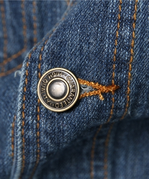 WEGO（ウィゴー）の「WEGO/デニムGジャン（デニムジャケット・メンズ・ダークインディゴブルー/ライトインディゴブルー・LARGE/X-LARGE/MEDIUM）」の11枚目の写真