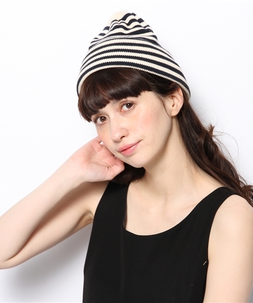 Ray BEAMS（レイビームス）の「○Ray BEAMS / ボーダー ワッチキャップ（ニットキャップ/ビーニー・レディース・ピンク/グリーン/ネイビー/その他1・ONE SIZE）」の3枚目の写真