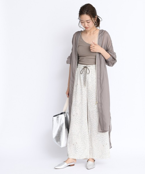 DouDou（ドゥドゥ）の「NEWカップ付ワンショルタンク（Tシャツ/カットソー・レディース・カーキ/ピンク/オフホワイト/ベージュ・FREE）」の17枚目の写真