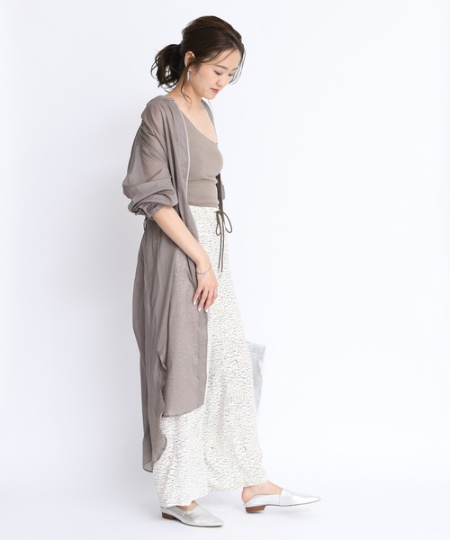 DouDou（ドゥドゥ）の「NEWカップ付ワンショルタンク（Tシャツ/カットソー・レディース・カーキ/ピンク/オフホワイト/ベージュ・FREE）」の18枚目の写真