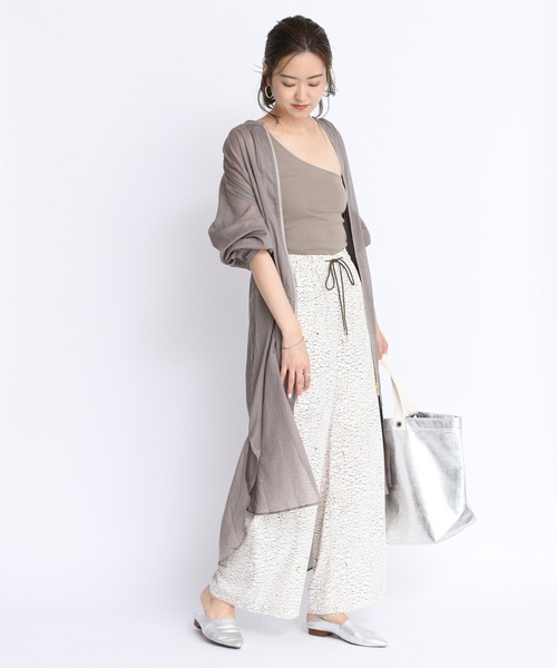 DouDou（ドゥドゥ）の「NEWカップ付ワンショルタンク（Tシャツ/カットソー・レディース・カーキ/ピンク/オフホワイト/ベージュ・FREE）」の19枚目の写真