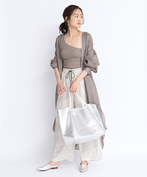 DouDou（ドゥドゥ）の「NEWカップ付ワンショルタンク（Tシャツ/カットソー・レディース・カーキ/ピンク/オフホワイト/ベージュ・FREE）」の20枚目の写真