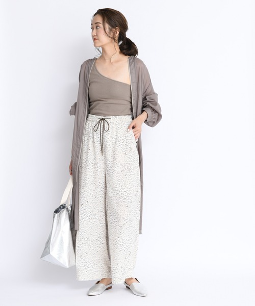 DouDou（ドゥドゥ）の「NEWカップ付ワンショルタンク（Tシャツ/カットソー・レディース・カーキ/ピンク/オフホワイト/ベージュ・FREE）」の22枚目の写真