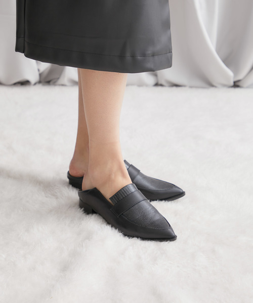 STUDIOUS（ステュディオス）の「【STUDIOUS】2wayバブーシュローファー（ローファー・レディース・ブラック/マルチ・1/2）」の7枚目の写真
