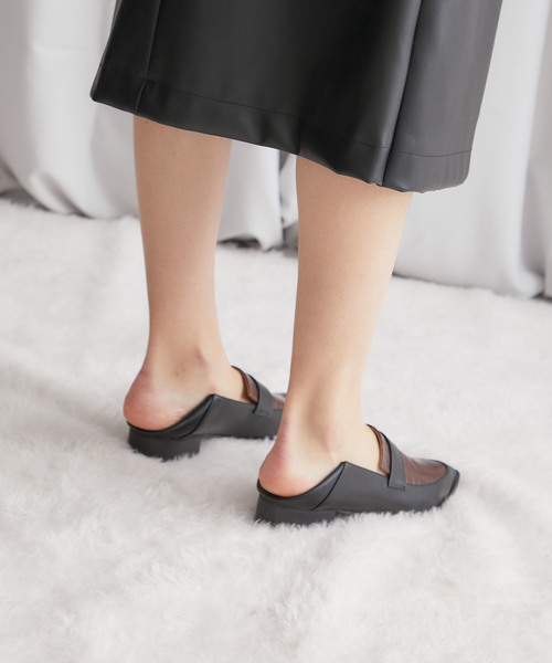 STUDIOUS（ステュディオス）の「【STUDIOUS】2wayバブーシュローファー（ローファー・レディース・ブラック/マルチ・1/2）」の10枚目の写真