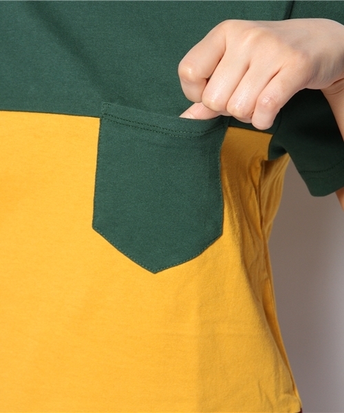 BEAMS BOY(ビームスボーイ)の「WALLA WALLA SPORT / ラスタパネル ポケットTシャツ (Tシャツ/カットソー・レディース・グリーン・ONE SIZE)」の6枚目の写真