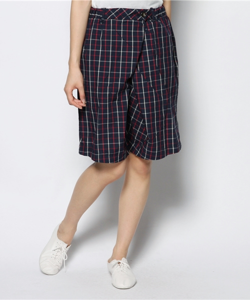 coen（コーエン）の「ブロックチェック柄ショートパンツ（その他パンツ・レディース・コバルトブルー/ネイビー/ケリー・フリー）」の3枚目の写真