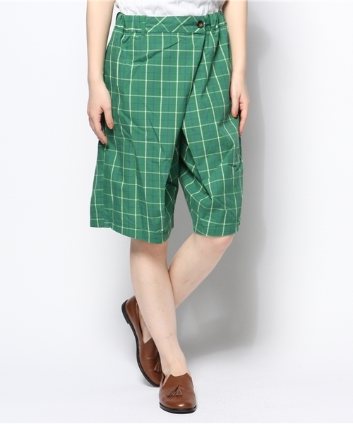 coen（コーエン）の「ブロックチェック柄ショートパンツ（その他パンツ・レディース・コバルトブルー/ネイビー/ケリー・フリー）」の2枚目の写真