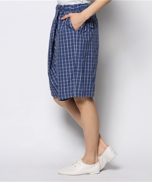 coen（コーエン）の「ブロックチェック柄ショートパンツ（その他パンツ・レディース・コバルトブルー/ネイビー/ケリー・フリー）」の5枚目の写真