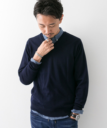 URBAN RESEARCH ROSSO MEN�i�A�[�o�����T�[�`���b�\�����j�̌Ò��uV�l�b�N�j�b�g�i�j�b�g/�Z�[�^�[�j�v