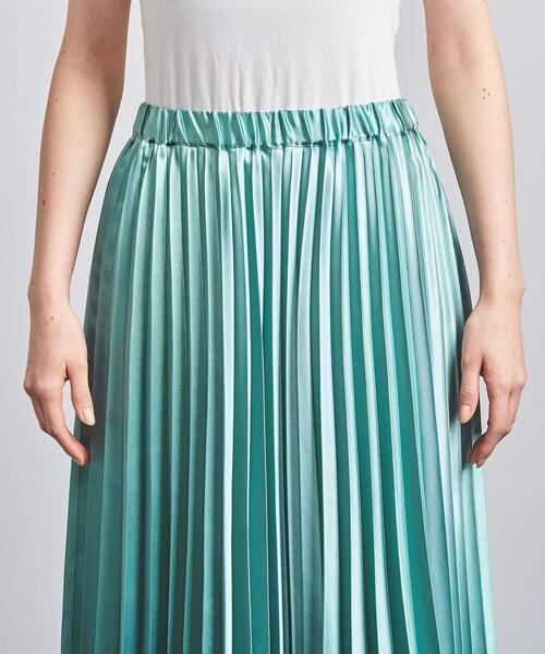 UNITED ARROWS（ユナイテッドアローズ）の「＜STYLE for LIVING＞サテン プリーツ ロングスカート†（スカート・レディース・ライム/ベージュ/イエロー・FREE）」の5枚目の写真