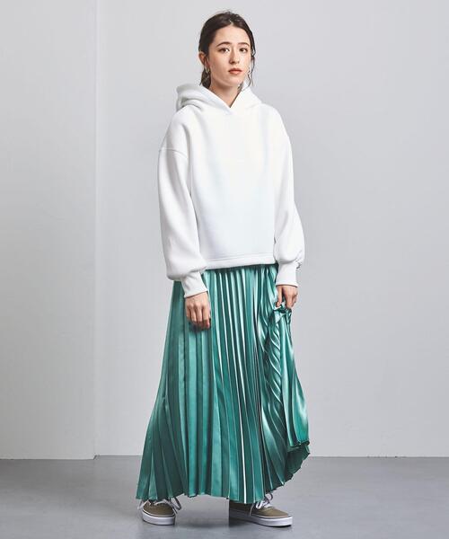 UNITED ARROWS（ユナイテッドアローズ）の「＜STYLE for LIVING＞サテン プリーツ ロングスカート†（スカート・レディース・ライム/ベージュ/イエロー・FREE）」の21枚目の写真