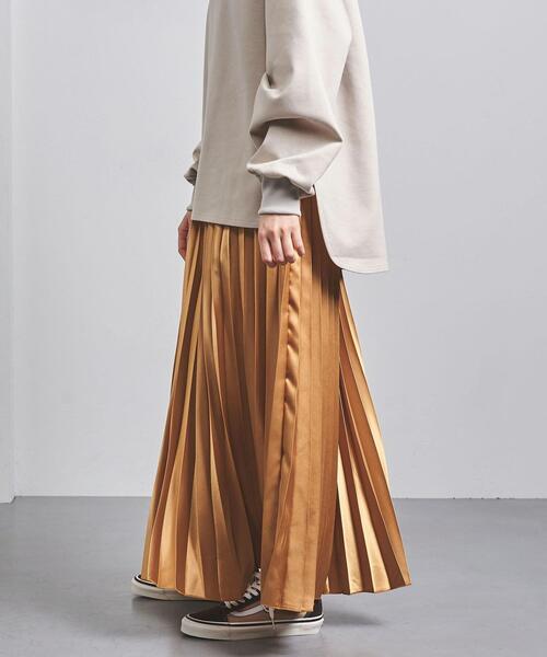 UNITED ARROWS（ユナイテッドアローズ）の「＜STYLE for LIVING＞サテン プリーツ ロングスカート†（スカート・レディース・ライム/ベージュ/イエロー・FREE）」の17枚目の写真
