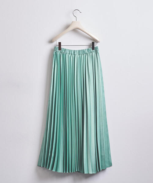 UNITED ARROWS（ユナイテッドアローズ）の「＜STYLE for LIVING＞サテン プリーツ ロングスカート†（スカート・レディース・ライム/ベージュ/イエロー・FREE）」の15枚目の写真