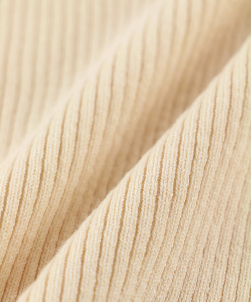 ALEXIA STAM（アリシアスタン）の「Off The Shoulder Rib Knit Top/オフショルダーリブニットトップ（Tシャツ/カットソー・レディース・アイボリー/ブラック/ベージュ・FREE）」の19枚目の写真