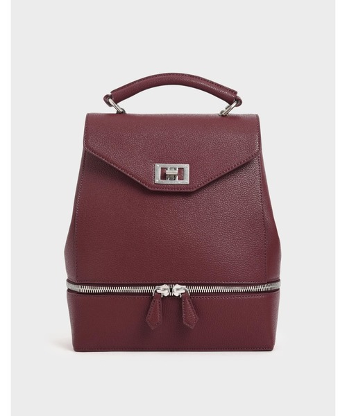 Charles and keith front flap backpack Clearance