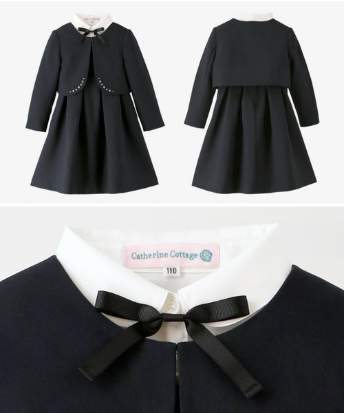 Catherine Cottage(キャサリンコテージ)の「刺繍入りボレロ&ジャンスカ アンサンブル(スーツセット・キッズ・ネイビー・110/120/130/140/150/160)」の14枚目の写真