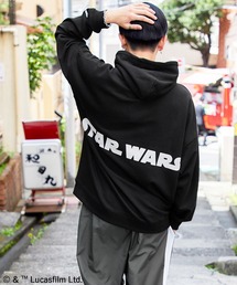 STAR WARS | WEB限定 STAR WARS/スター・ウォーズ 別注 バッグロゴプリント オーバーサイズ プルオーバー パーカー(パーカー)
