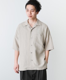 KAZUYUKI KUMAGAI ATTACHMENT | レーヨンリネンタンブラー ドロップショルダーオープンカラーシャツ(シャツ/ブラウス)