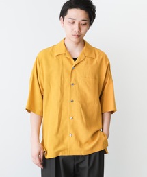 KAZUYUKI KUMAGAI ATTACHMENT | レーヨンリネンタンブラー ドロップショルダーオープンカラーシャツ(シャツ/ブラウス)