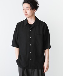 KAZUYUKI KUMAGAI ATTACHMENT | レーヨンリネンタンブラー ドロップショルダーオープンカラーシャツ(シャツ/ブラウス)