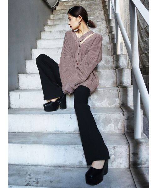 EMODA（エモダ）の「ネックストラップ2WAYカーデ（カーディガン/ボレロ・レディース・ホワイト/ブラック/ベージュ/ライム・FREE）」の9枚目の写真