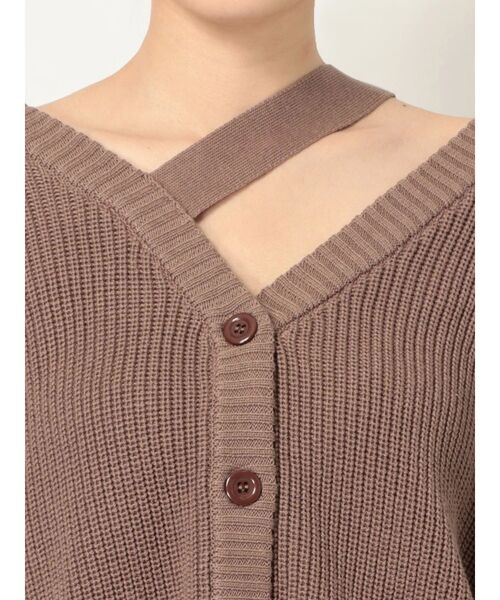 EMODA（エモダ）の「ネックストラップ2WAYカーデ（カーディガン/ボレロ・レディース・ホワイト/ブラック/ベージュ/ライム・FREE）」の21枚目の写真