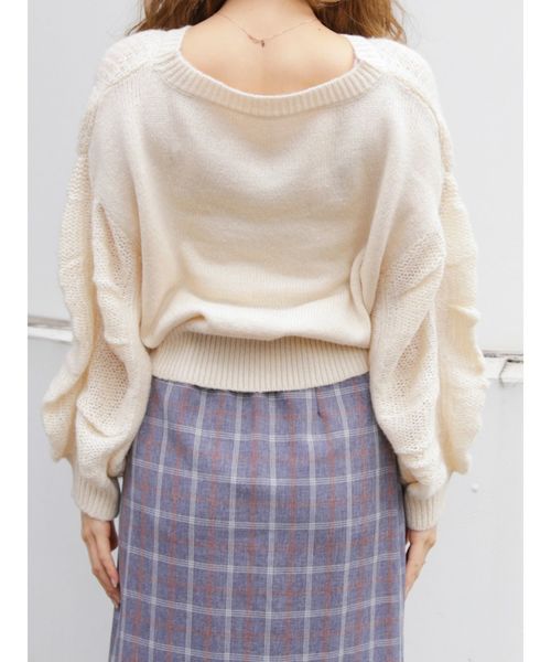 dazzlin(ダズリン)の「ふんわりマシュマロプルオーバー(ニット/セーター・レディース・ベージュ/オレンジ/グリーン/アイボリー・FREE)」の20枚目の写真