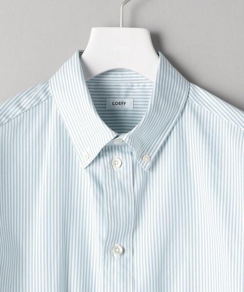 LOEFF（ロエフ）の「＜LOEFF（ロエフ）＞ ロンドンストライプ ボタンダウンシャツ MEN'S（シャツ/ブラウス・メンズ・オリーブ/ターコイズブルー・1/2）」の4枚目の写真
