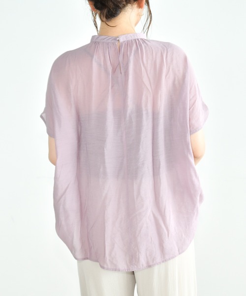 Ambre Neige（アンブルネージュ）の「ギャザーブラウス／【WEB/EC限定商品】（シャツ/ブラウス・レディース・パープル/ホワイト/グリーン・FREE）」の10枚目の写真