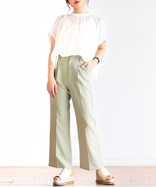 Ambre Neige（アンブルネージュ）の「ギャザーブラウス／【WEB/EC限定商品】（シャツ/ブラウス・レディース・パープル/ホワイト/グリーン・FREE）」の12枚目の写真