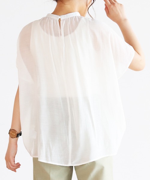 Ambre Neige（アンブルネージュ）の「ギャザーブラウス／【WEB/EC限定商品】（シャツ/ブラウス・レディース・パープル/ホワイト/グリーン・FREE）」の13枚目の写真