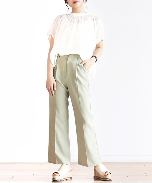 Ambre Neige（アンブルネージュ）の「ギャザーブラウス／【WEB/EC限定商品】（シャツ/ブラウス・レディース・パープル/ホワイト/グリーン・FREE）」の16枚目の写真