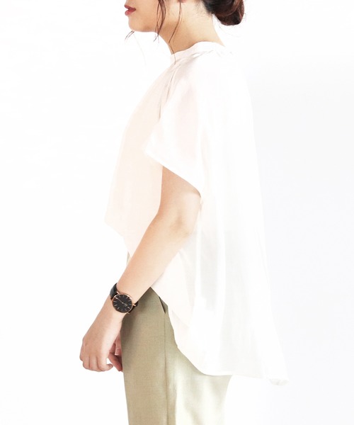 Ambre Neige（アンブルネージュ）の「ギャザーブラウス／【WEB/EC限定商品】（シャツ/ブラウス・レディース・パープル/ホワイト/グリーン・FREE）」の15枚目の写真